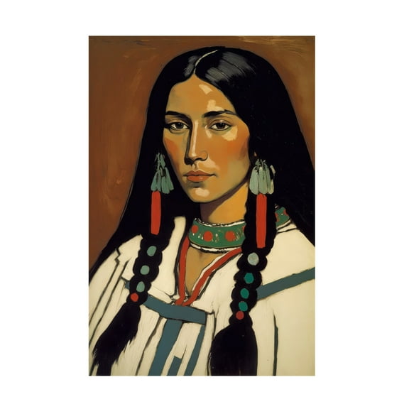 Canvas Wall Art - Treechild 'The Daughter Of Ashok' Wall Art for Living Room, Bedroom, or Office D?cor by Trademark Fine Art - 12 x 19 Inches