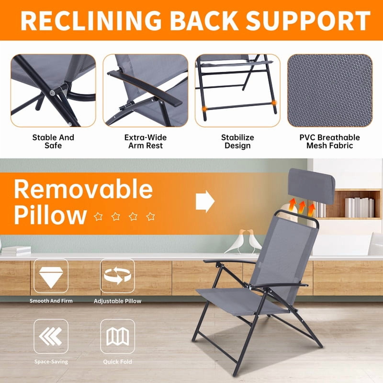Outdoor Dinning Set, Patio Furniture Set, Patio Set with 2 Folding Chairs, 1 Glass Table & 1 Umbrella