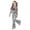 A02-Grey, variant on LRen Toddler Outfits for Girls Animal Print Short Sleeve T Shirt Tops and Wide Pants Sports Suit Crewneck Soft Stretch-Fit Activewear Set Outdoor Casual Clothes