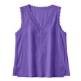 thumbnail image 4 of XIAONU Women Lace V Neck Tank Top Sleeveless Casual Daily Blouse, 4 of 4