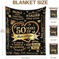 thumbnail image 6 of 50th Anniversary Blanket Gifts - Wedding Anniversary Blanket Gifts, Anniversary Romantic Gifts for Couple, Golden 50 Years of Marriage Gifts for Wife, Husband, Dad, Mom, Grandpa, Grandma, 50"x60", 6 of 6