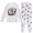 White, variant on Kids Outfits Set 6 7 Six Seven Letter Outfits Set Comfortable Boys Allover Print Two Piece Homewear Long Sleeve Top And Pants Comfy Loungewear Pink 2-3 Years