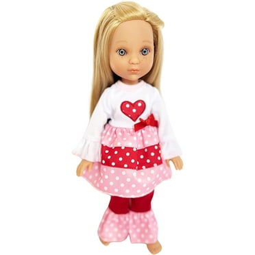 MBD® Hearts N Love Outfit Fits 14 Inch Dolls- 12-14 Inch Doll Clothes