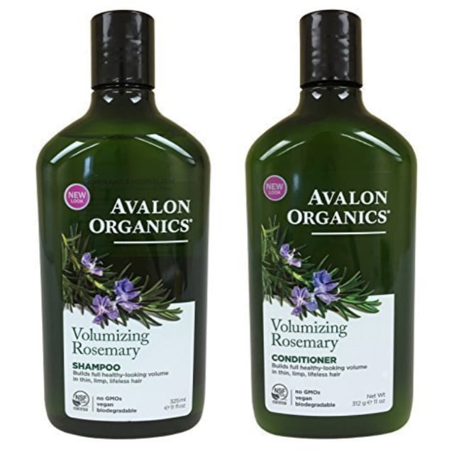 avalon organics rosemary volumizing shampoo & conditioner, 11 oz each