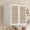 Pure White, variant on 48 Inches Laundry Room Wall Cabinets Bathroom Cabinets Wall Mounted with Adjustable Shelves, Rattan Wall Cabinet for Bedroom, Kitchen, Bathroom