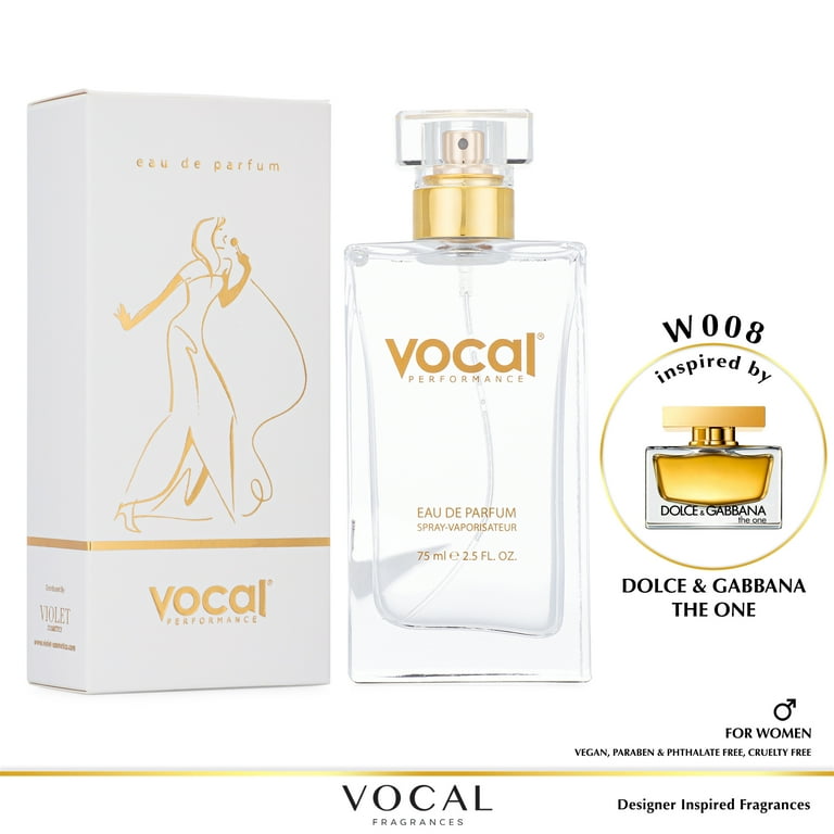 Vocal Fragrance Inspired by Dolce Gabbana The One Eau de Parfum For Women 2.5 FL. OZ. 75 ml. Vegan Paraben Phthalate Free Never Tested on Animals Walmart