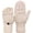 Beige, variant on 1Pairs Winter Fingerless Gloves Mittens for Women Men Warm Wool Knitted Convertible Flip Top Mittens Cold Weather