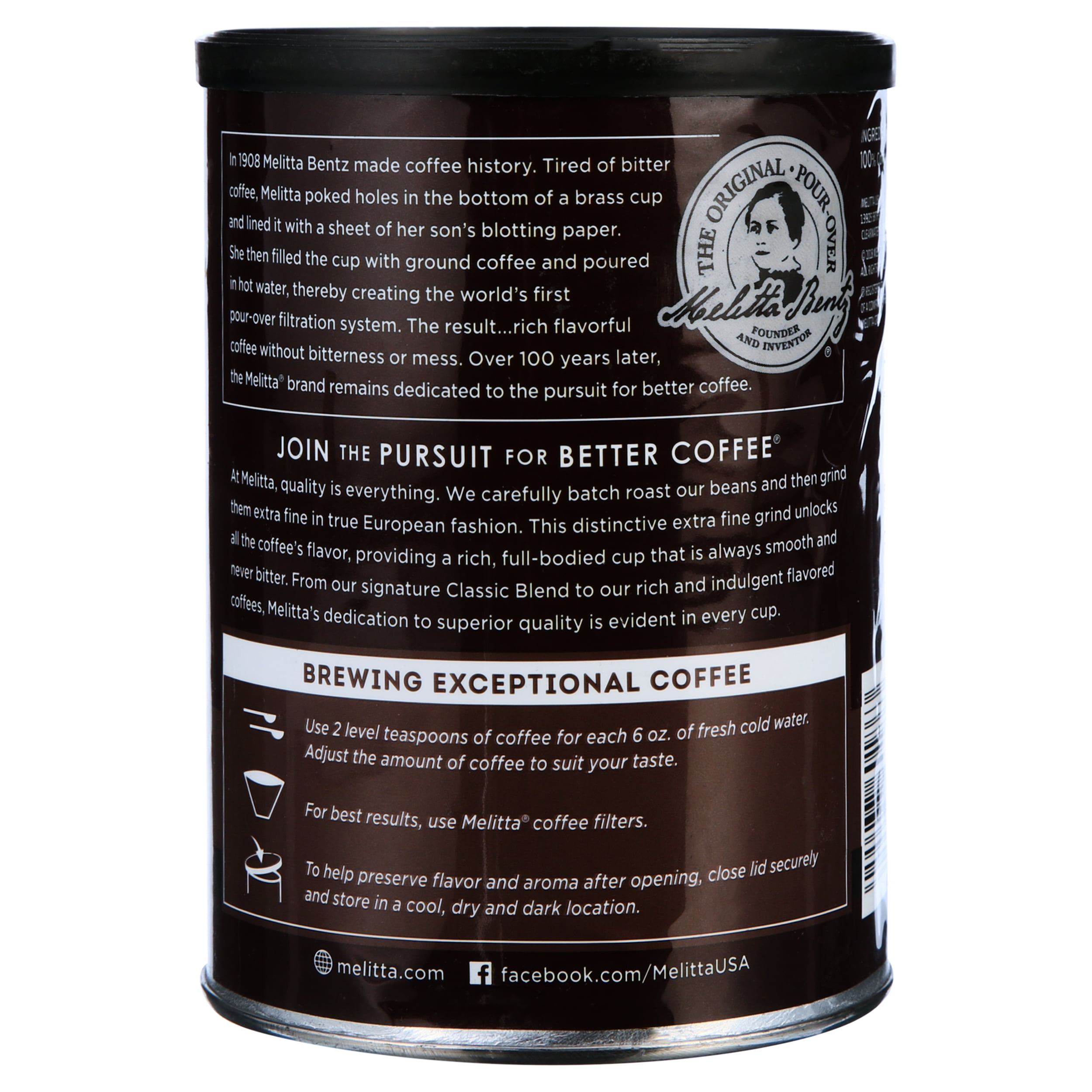 Melitta® Colombian Supreme Ground Coffee, Medium Roast, 11 oz. Canister
