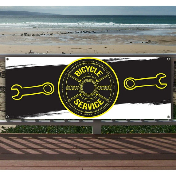 Bike Services 13 oz Vinyl Banner With Metal Grommets