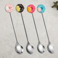 thumbnail image 4 of Hyasfey Long Handle Stainless Steel Coffee Spoon Stirring Dessert Spoons Creative Cartoon Rust-Proof Teaspoons for Home Restaurant, 4 of 8