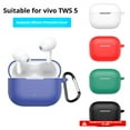 thumbnail image 4 of Full Coverage Silicone Case For Vivo TWS 5 Wireless Charging Compatible Shockproof Anti-Slip With Carabiner And Bag In Multiple Colors, 4 of 8
