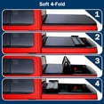 thumbnail image 5 of Spec-D Tuning Soft Quad Fold Tonneau Cover Compatible with 2004-2012 Chevy Colorado, GMC Canyon Standard/Extended Cab, 2006-2008 Isuzu I-series Standard/Extended Cab 72" Long Bed, 5 of 7