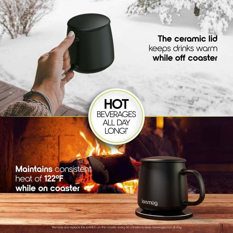 Ceramic Mug Warmer Coaster Cordless Electric Heating Beverage Cup