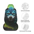thumbnail image 4 of Fotbe Fluorescent Wolf Funda para Asiento de Auto con Estampado – Impermeable y Antisudor – Ajuste Universal, Lavable a Máquina, Antideslizante (1 Pieza), 4 of 5