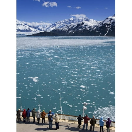 Cruise Ship Near Hubbard Glacier, Yakutat Bay, Gulf of Alaska, Southeast Alaska, USA Print Wall Art By Richard