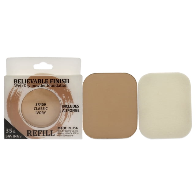 Base de maquillaje en polvo Sorme Cosmetics Believable Finish Classic Ivory Recarga 0.23 oz
