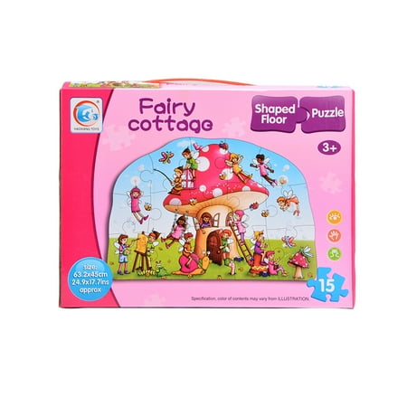 Fairy Cottage Shaped Floor Puzzle (15-Piece)