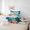 thumbnail image 5 of Manfei Cute Dog Lover Twin Bedding Sets 7-Piece for Kids, Summer Ocean Beach Bedding Comforter Set, Kawaii Animal Theme Reversible Sheet Sets, Luxury Bedroom Decor, 5 of 7