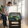 thumbnail image 6 of Foosball Table 37 Inch, Soccer Table Game with 2 Balls Manual Scorers, Sturdy MDF Construction for Game Room Home Office Family Night Parties, Black, 6 of 6