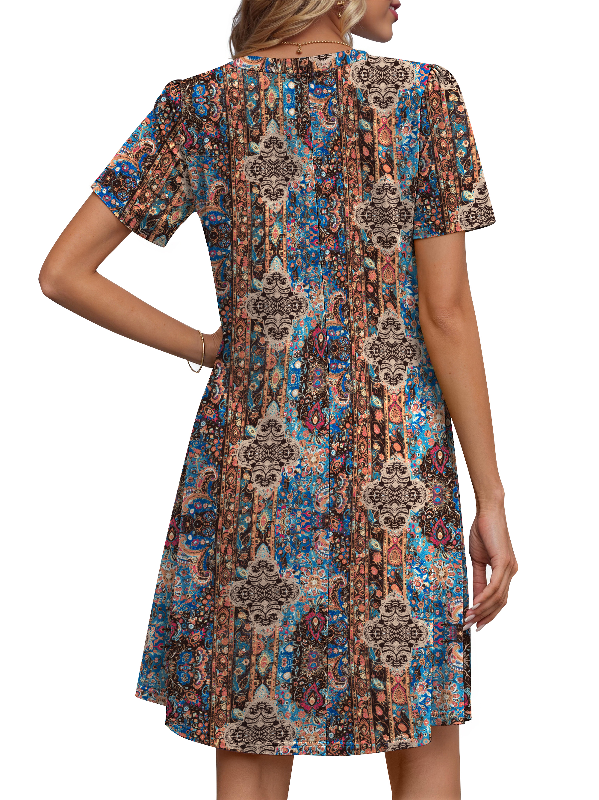 Fantaslook Women's A-Line Short Sleeve Tunic Dress photo 5
