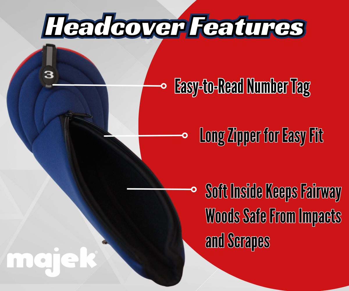USA Patriot Golf Zipper Head Covers 3 Fairway Wood Headcover Neoprene Style Patriotic - image 3 of 4