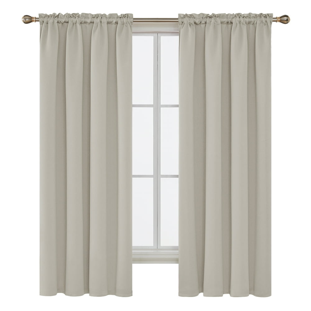 Deconovo Rod Pocket Blackout Curtains, 42 Inch Wide