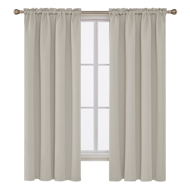 Deconovo Rod Pocket Blackout Curtains, 42 Inch Wide