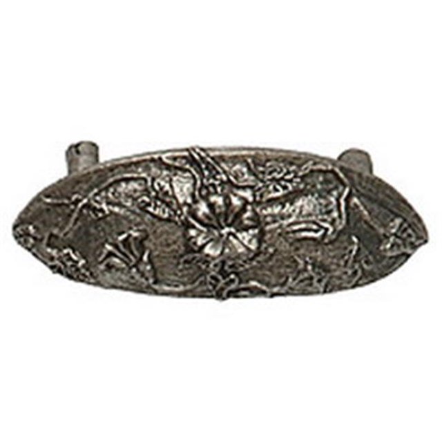 Premier Hardware Designs PHDC-11-SN 3 Inch Center-To-Center Morning Glory Cup Cabinet Pull, Satin Nickel