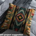 thumbnail image 2 of Castle Fairy Hippie Aztec Fabric by the Yard 10 Yard,Exotic Style Room Decor Fabric by the Yard,Red Green Sewing Fabric,Lightweight Bohemian Theme Room Decor, 2 of 6