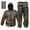 Black, variant on Men 2 Piece Outfits Sweatsuits Leaf Cape 3D Hoodie Zip Up Jacket And Pants Combat Military Outdoor Adventure Camo Suit Sets