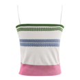 thumbnail image 4 of Womens Loose Fit Casual Tank Tops for Women Sexy Girl Braid Color Stripe Halter Vest Knitted Inner Vest Sleeveless Top Summer Tops Layering And Everyday Wear, 4 of 4