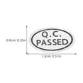 thumbnail image 2 of TABLZONE White Self-Adhesive Oval QC Passed Labels Stickers for Office, Inspection, Packaging and Quality Control, 2 of 7