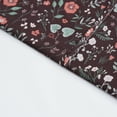 thumbnail image 5 of Mainstays Super Soft Brushed Microfiber Pillowcase Set, Dark Brown Floral, King, 2 Piece, 5 of 7