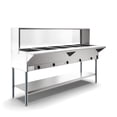 thumbnail image 4 of Five Pan Open Well Electric Steam Table with Undershelf and Sneeze-Guard, 240V, KM-OWS-5SG., 4 of 7