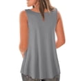 thumbnail image 4 of ZMHEGW Womens Tank Tops Summer Loose Sleeveless Round Neck Vest Shirt Tunic Blouse Cami Top Women, 4 of 6