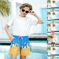 thumbnail image 2 of LRen Ice Cream Swim Trunks for Kids Beach Shorts Quick Dry Swimwear with Compression Liner Drawstring Waist 2-14Y, 2 of 4