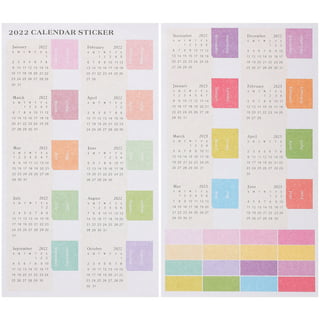 Tofficu 25 Sets Calendar Index Sticker Adult Stickers Adhesive Stickers  Stickers Adhesive Indexes Label Planner Stickers Monthly Tabs for Planners
