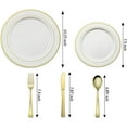 thumbnail image 3 of Crown Display 200 Ct. Gold Rim - Wedding Kit Disposable Plastic Cutlery Set - Service for 40, 3 of 5