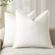 thumbnail image 1 of Chenchen Pack of 2, Decorative Linen Soild Throw Pillow Covers Soft Accent Cushion Case Boho Farmhouse Neutral Pillowcase for Couch Sofa Bed Living Room Home Decor 22 x 22 Inch Cream White, 1 of 1