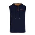 thumbnail image 6 of Guluxicc Mens Hooded Tank Tops Drawstring Button Sleeveless Workout Muscle Shirt Summer Outdoor Casual Top with Pocket, 6 of 8