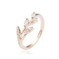 thumbnail image 2 of White Sapphire Marquise Leaf Ring, 2 of 9