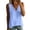 Blue, variant on Ziynglg Tops for Women Sleeveless V Neck Lace Trim Tops Fashion Casual Lightweight Tops Beach Vacation Tops