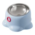 thumbnail image 2 of Comedero inclinado para gatos, comedero para el hogar, bebedero para interiores, dispensador de comida versátil, cuenco extraíble de acero inoxidable Azul, 2 of 8