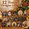 thumbnail image 3 of 12PCS Christmas Ornaments DIY Pearl Diamond Art Kits for Adults, Christmas Diamond Art Hanging Ornament Kit with Twine, for Xmas Tree Window Mantel Holiday Home Decor, 3 of 9