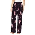 thumbnail image 3 of Pajama Pants Women, Cute Poodle Dog Queen Pink Sweatpants Soft Sleep Lounge Pants, Casual PJ Bottoms Pants with Pockets, 3 of 5