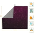 thumbnail image 3 of Naloa Dark Purple Glitter Dish Drying Mat for Kitchen Counter, Heat Resistant Drainer Mats, Absorbent Draining Mat,Dish Rack Pad,16"x18", 3 of 8