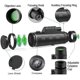 thumbnail image 2 of Telescopio monocular 40x60, telescopio HD de doble enfoque, prisma bak4 Alcance a prueba de niebla a prueba de agua para observar la vida silvestre de las aves Viajar Senderismo Camping,black Afortunado Sencillez, 2 of 5