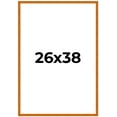 thumbnail image 2 of 26x38 Honey Brown Real Wood Picture Frame Width 0.75 inches | Interior Frame Depth 0.5 inches |, 2 of 8