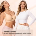 thumbnail image 5 of Jelly Bras for Women Wireless Full Coverage Seamless V-Neck Bra with Keyhole Cutout, Everyday Comfort,Sizes M-3XL, 5 of 7