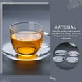 thumbnail image 6 of 4pcs Clear Glass Snack Plate, Restaurant Dessert Plate, Tea Table Decoration Tea Bag Holder. 3 Inch, 6 of 6